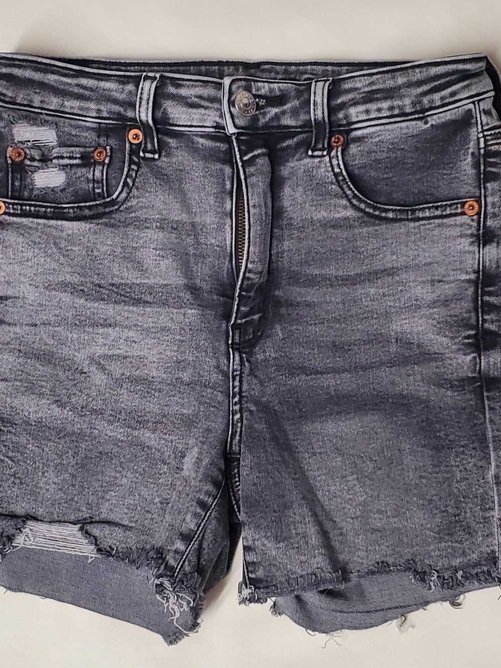 American Eagle 6 Black Ne(X)t Level Stretch Super Hi-Rise Biker Shorts